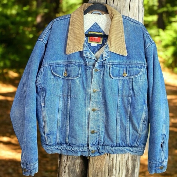Wrangler Jean Jacket Sherpa Large - Picture 1 of 9